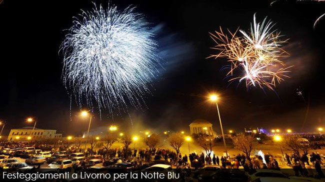 Festeggiamenti per la Notte Blu a Livorno - Costa Degli Etruschi, Toscana