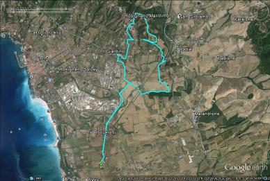 Itinerario 1 - Cicloturismo Mountain-bike, Escursione in bicicletta da Villa Graziani a Rosignano Marittimo